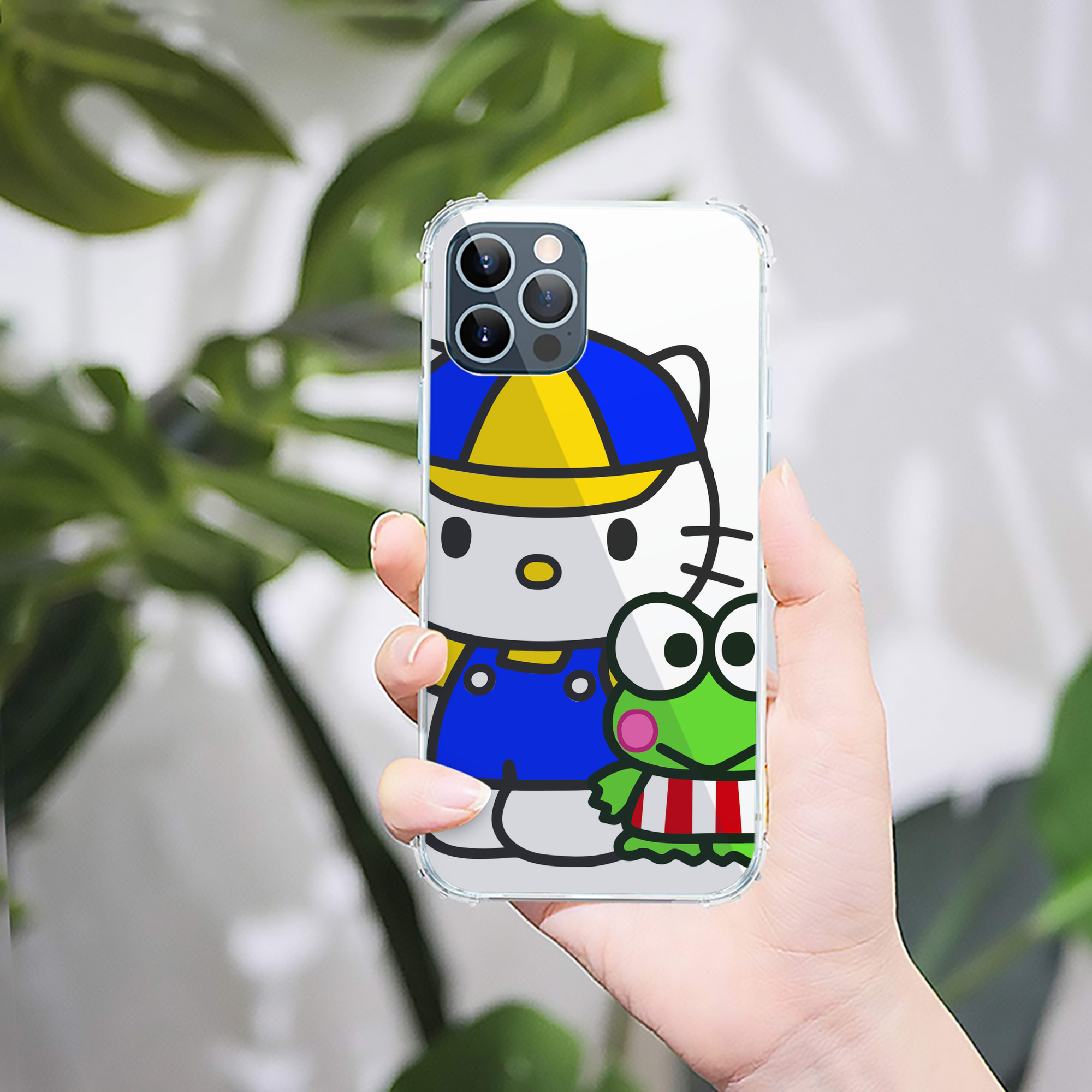 （画像用） Hello Kitty ハローキティ 【iPhone 12シリーズ対応】透明スマホケース（クリアソフトケース）